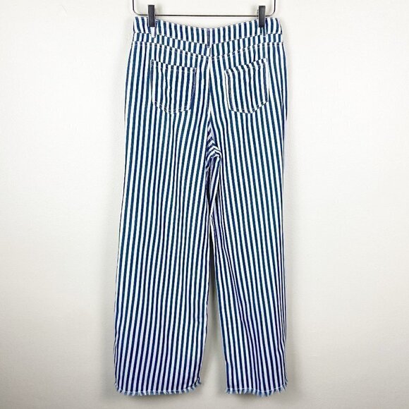 GB GIRLS | Blue & White Striped Wide Leg Pants Girls 16 - Picture 2 of 8